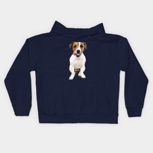 Jack Russell Terrier Dog Cute Wink and Lick Kids Hoodie